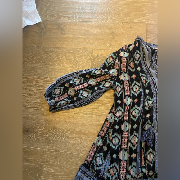 NWOT Anthropologie Holding Horses Winter Moon Boho Western Tunic Tiered Dress M - Picture 4 of 10